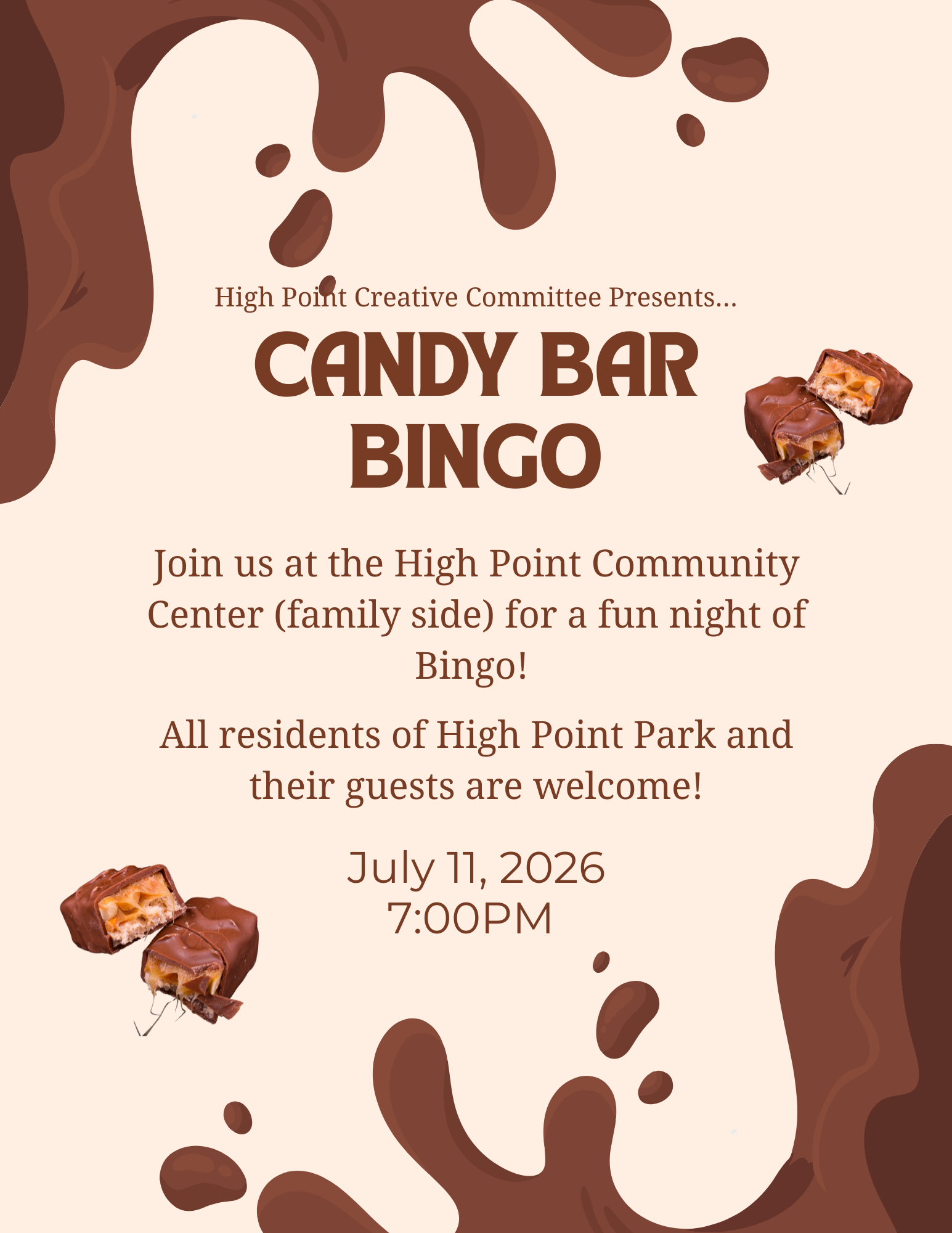 Candy Bar Bingo July 2026